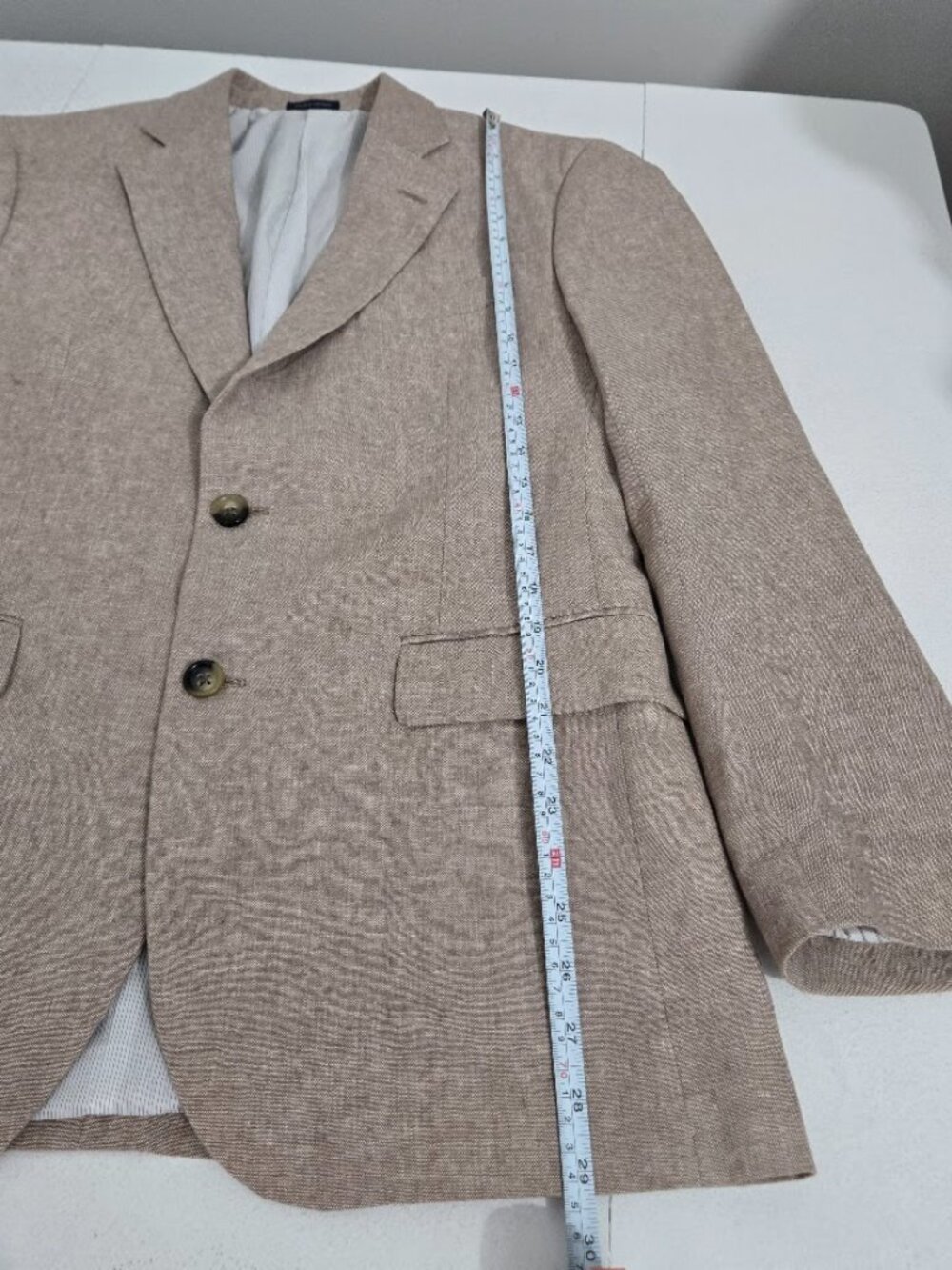 Stafford Mens Sport Coat Classic Fit Linen Blend Two Button Blazer Jacket 38R - Picture 7 of 13